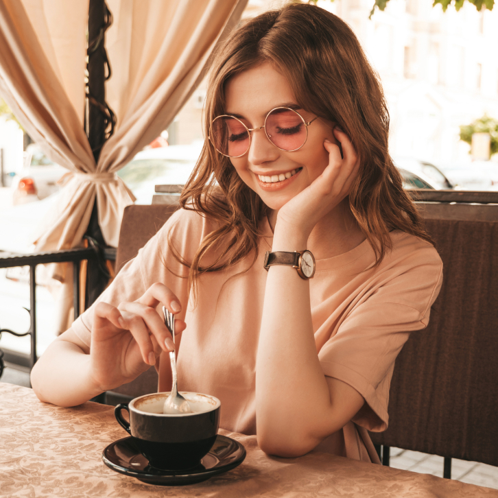 Girl with coffee